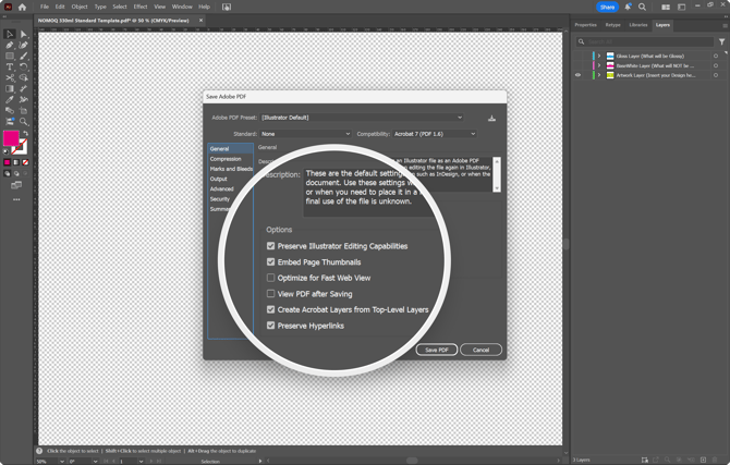 Préserver les capacités d'édition d'Illustrator